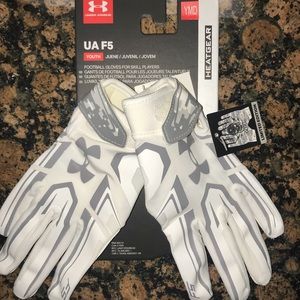 Youth UA football gloves